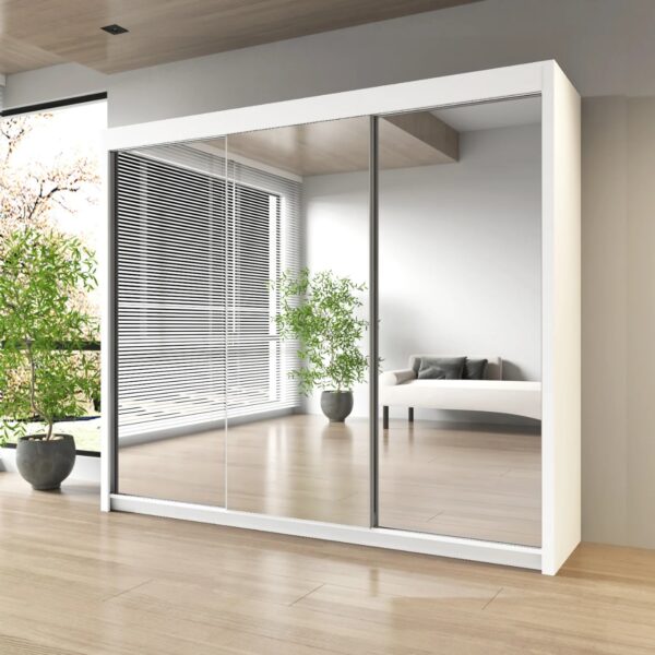 Milan Mirror Sliding Door Wardrobe