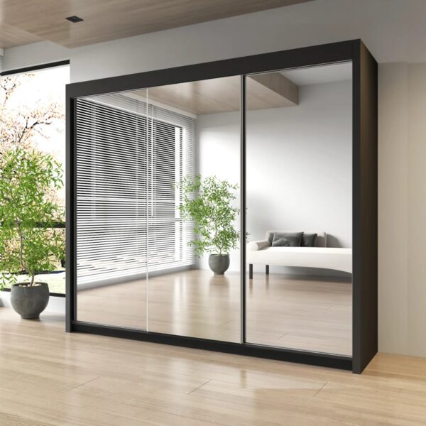Milan Mirror Sliding Door Wardrobe