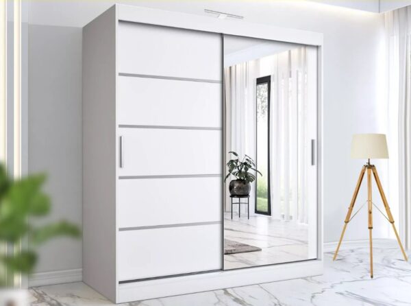Lyon Modern Mirrored Sliding Door Wardrobe