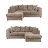 Dylan Jumbo Cord Fabric Sofa - (L shape, corner sofa)