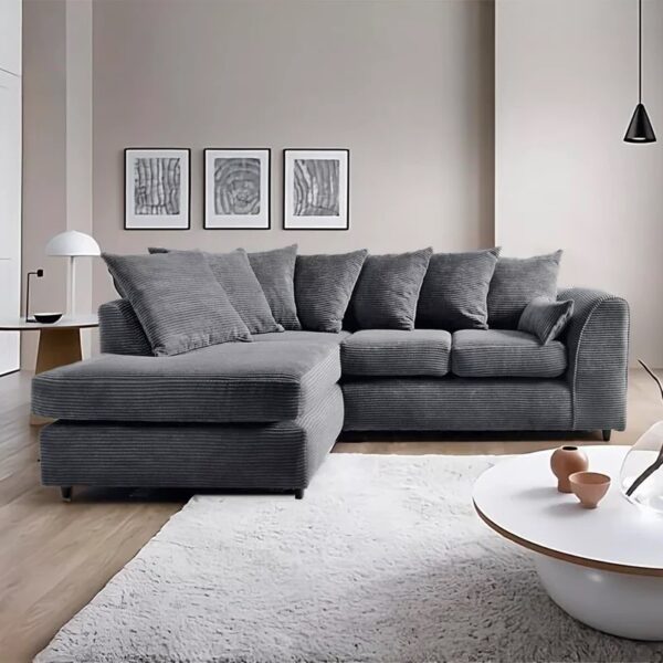 Dylan Jumbo Cord Fabric Sofa - (L shape, corner sofa)