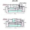 Dylan Jumbo Cord Fabric Sofa - (3+2 Sofa Set)