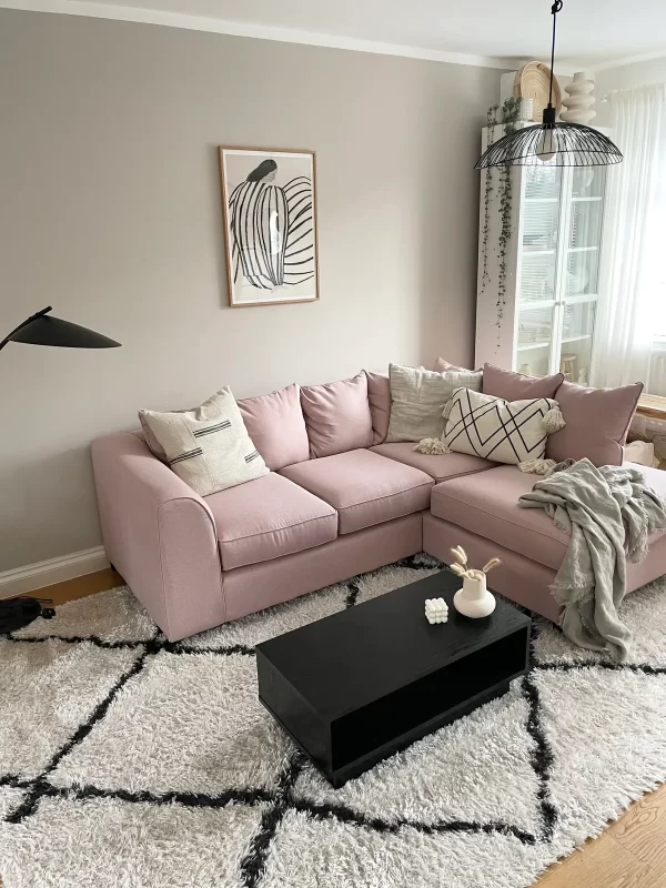 Dylan L-Shaped Plush Velvet Sofa – Fire-Safe UK Design