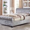 Chesterfield Fabric Sleigh Bed with Ottoman Storage – Luxury Upholstered Bed in UK