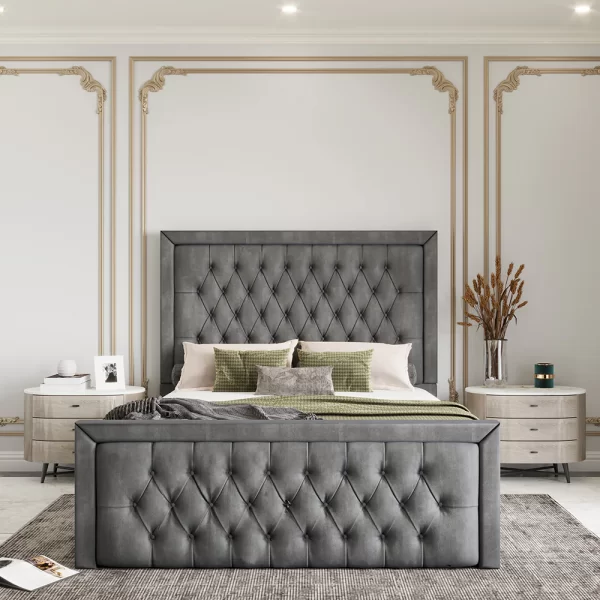 Hilton Upholstered Ottoman Storage Bed – Luxury Fabric Bed Frame in UK