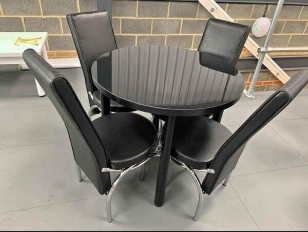 Turkish Round Dining Set | 4 Chairs | Multiple Colors