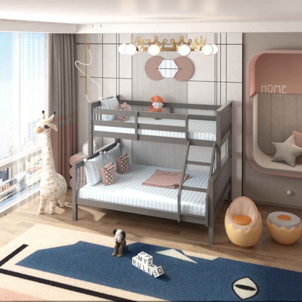 Trio Bunk Bed – Solid Triple Sleeper for Kids & Adults