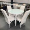 Turkish Round Dining Set | 4 Chairs | Multiple Colors