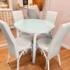 Turkish Round Dining Set | 4 Chairs | Multiple Colors